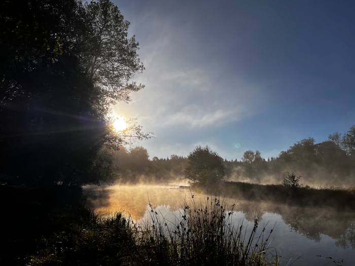Solnedgång över vatten